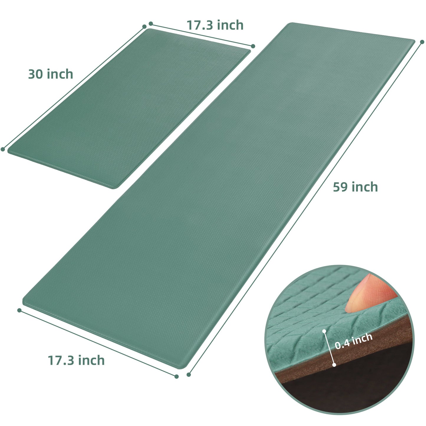 Anti-Fatigue Waterproof Kitchen Mat – 2-Piece Non-Slip Comfort Set