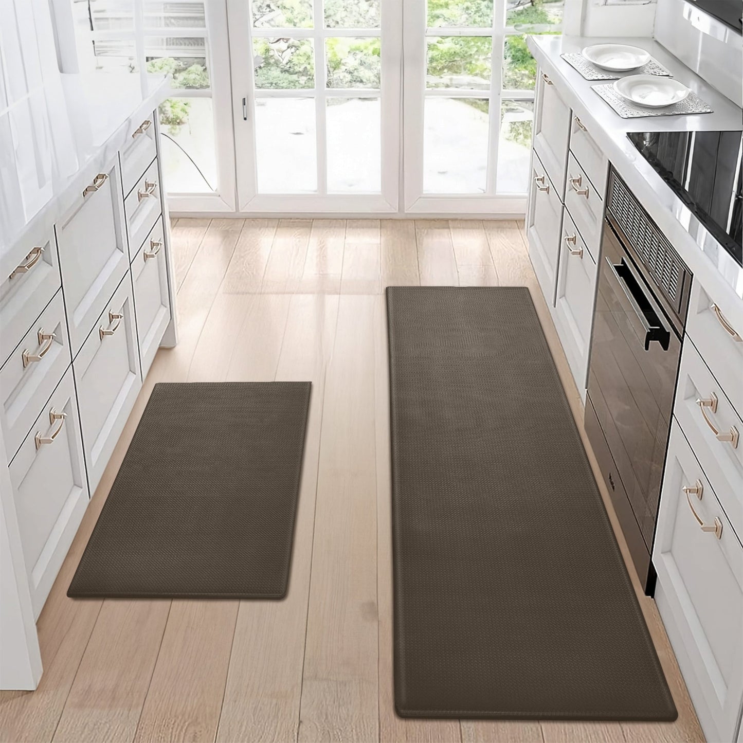 Anti-Fatigue Waterproof Kitchen Mat – 2-Piece Non-Slip Comfort Set